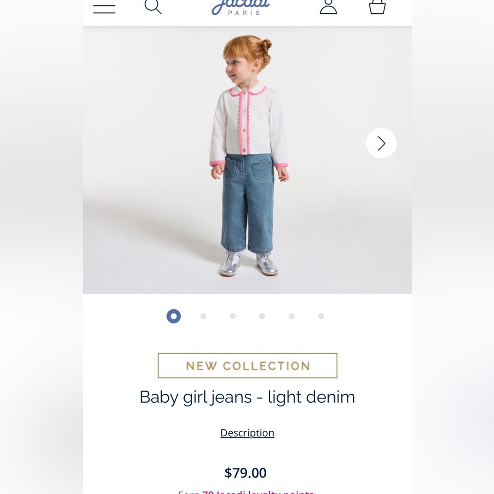 Jacadi Kids Dark Blue Jeans